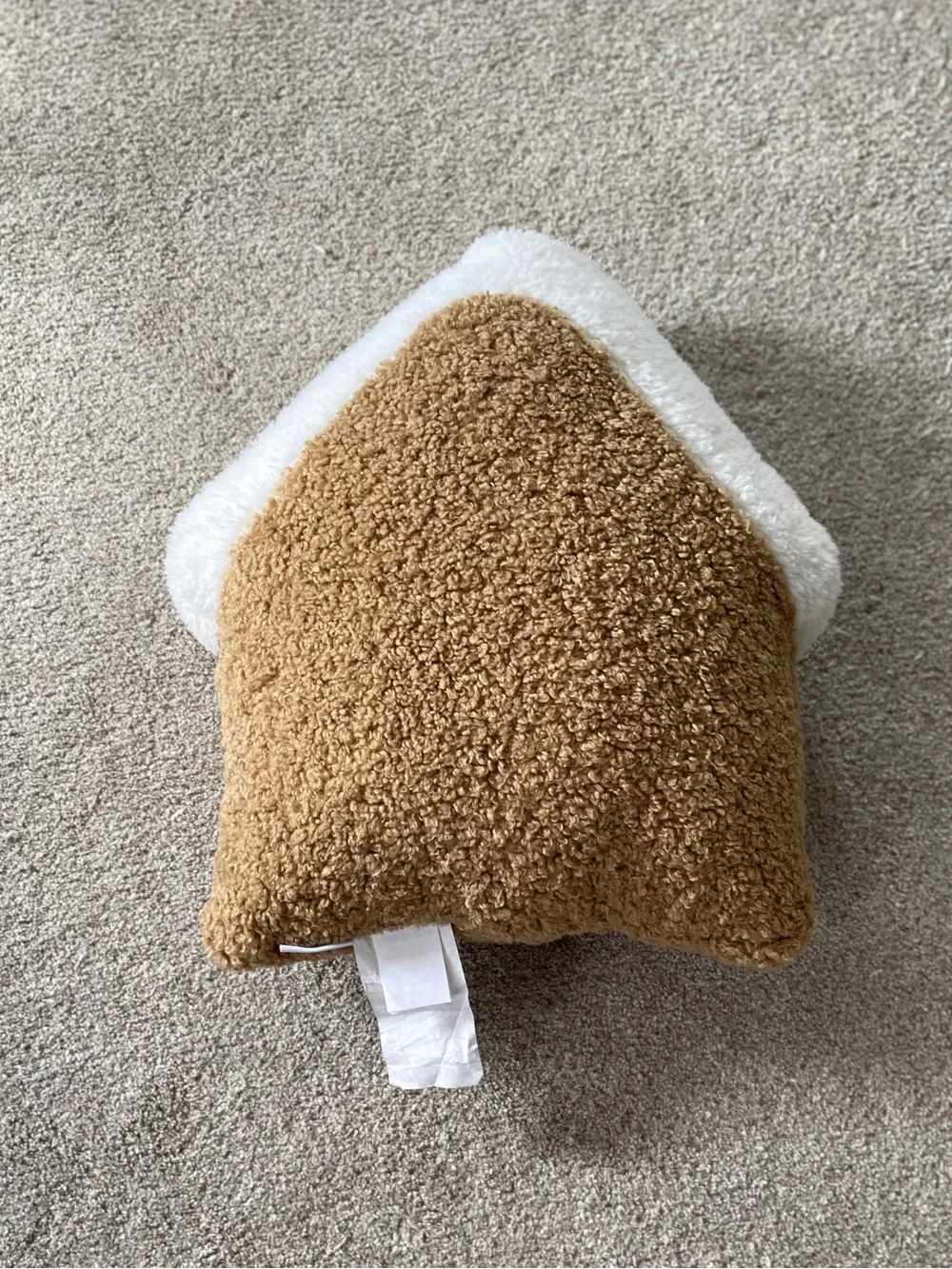 MARTHA STEWART Teddy Gingerbread House Shaped Pillow